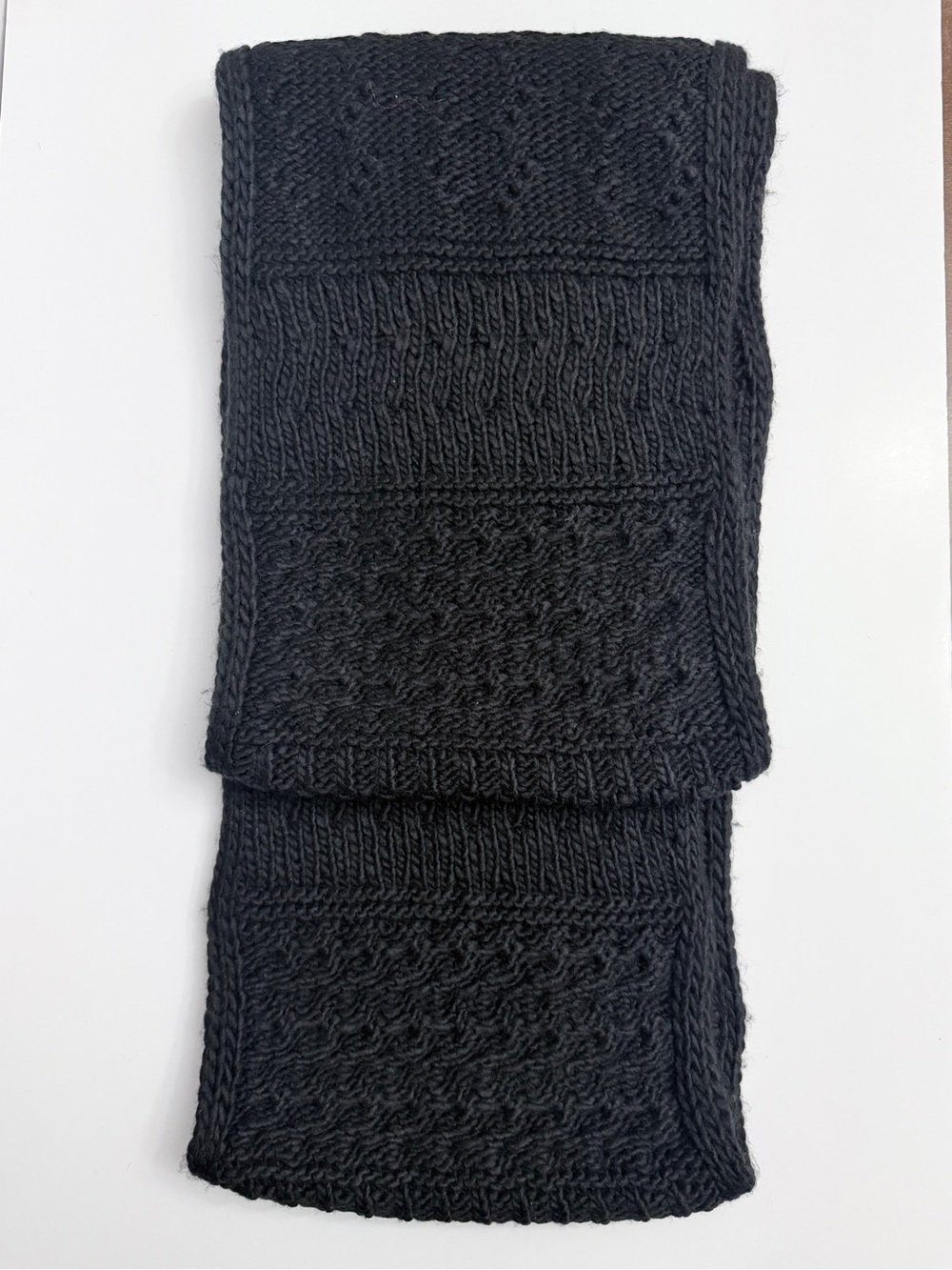 Michael Kors Black Cable Knit Chunky Winter Infinity Scarf